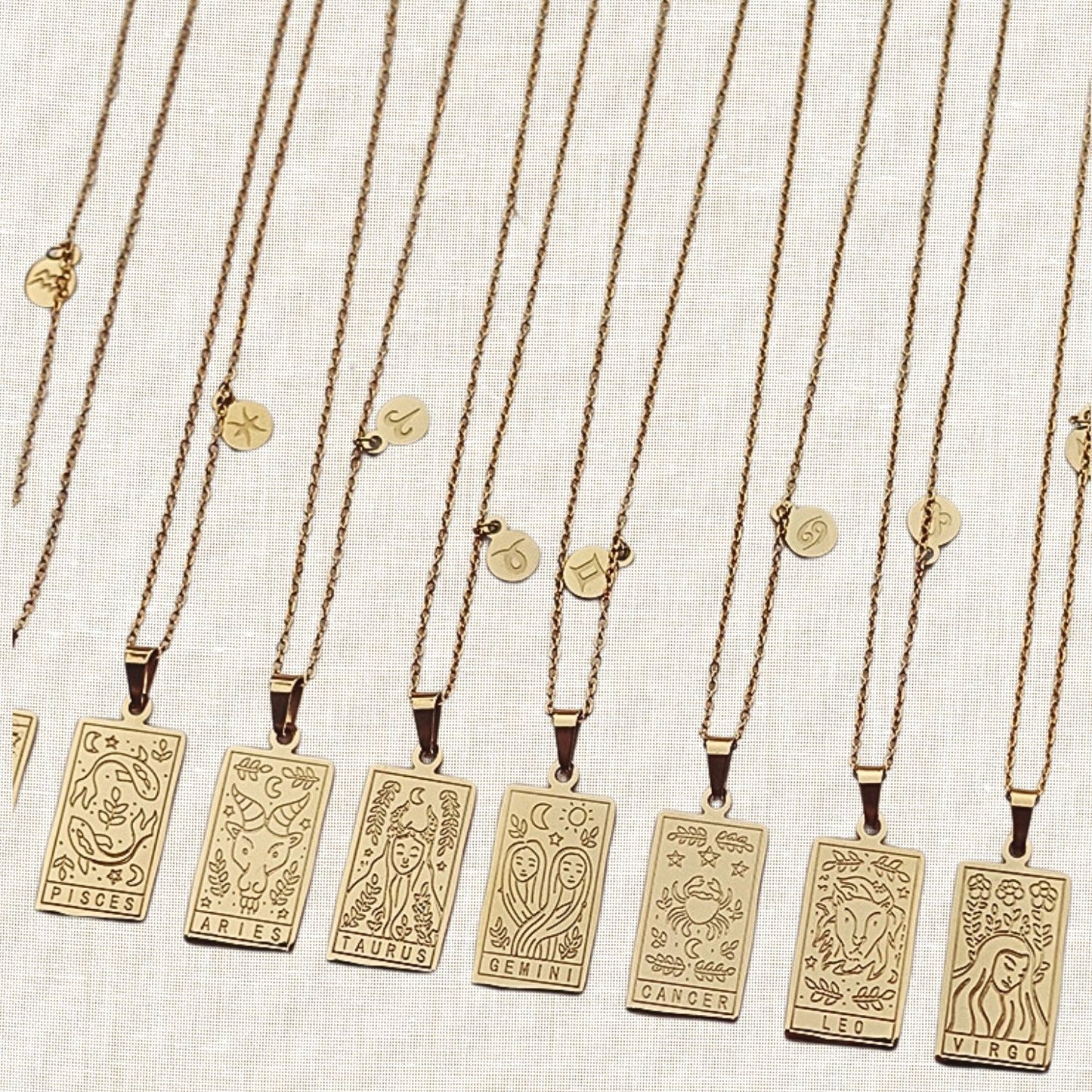 Zodiac Tarot Card Necklace