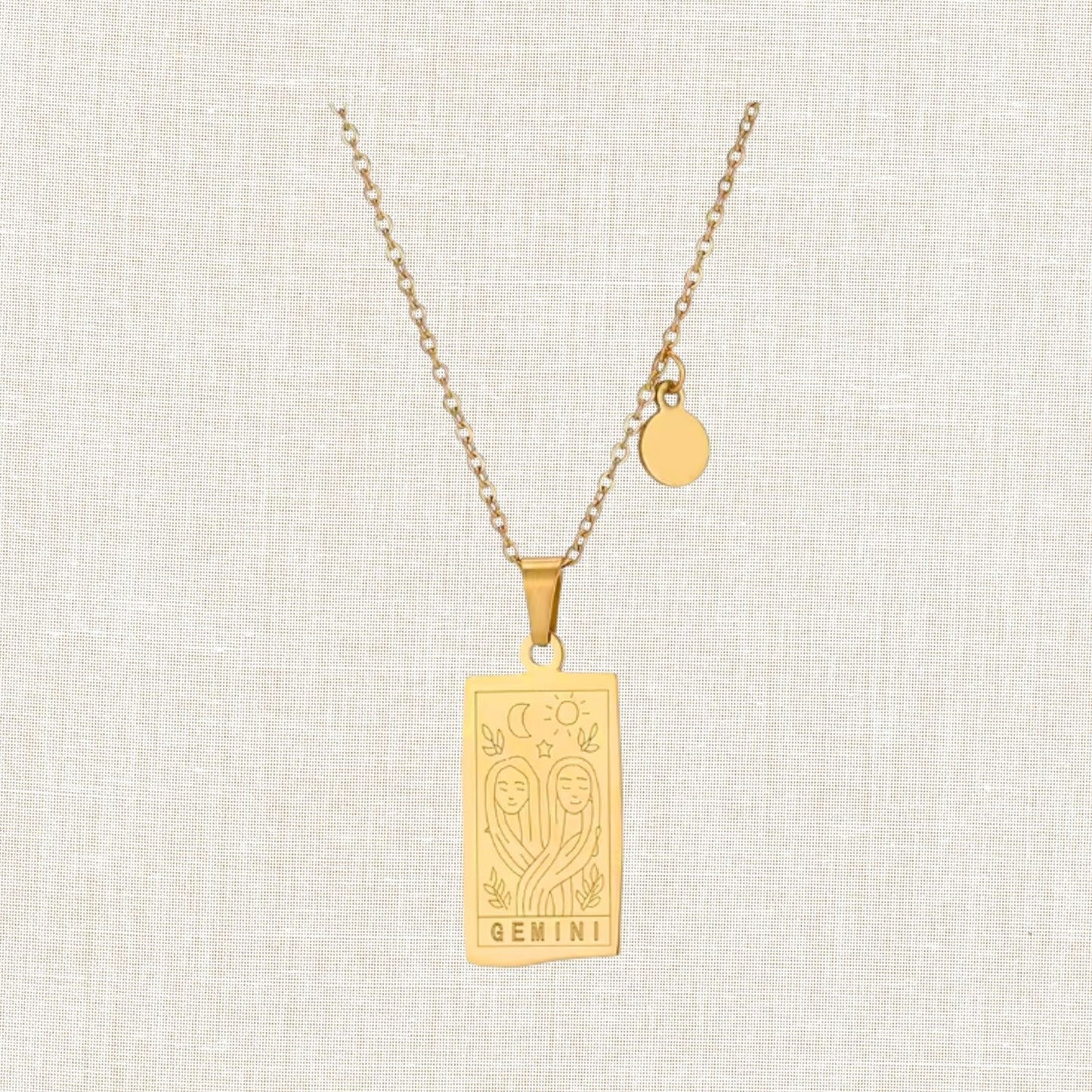 Zodiac Tarot Card Necklace