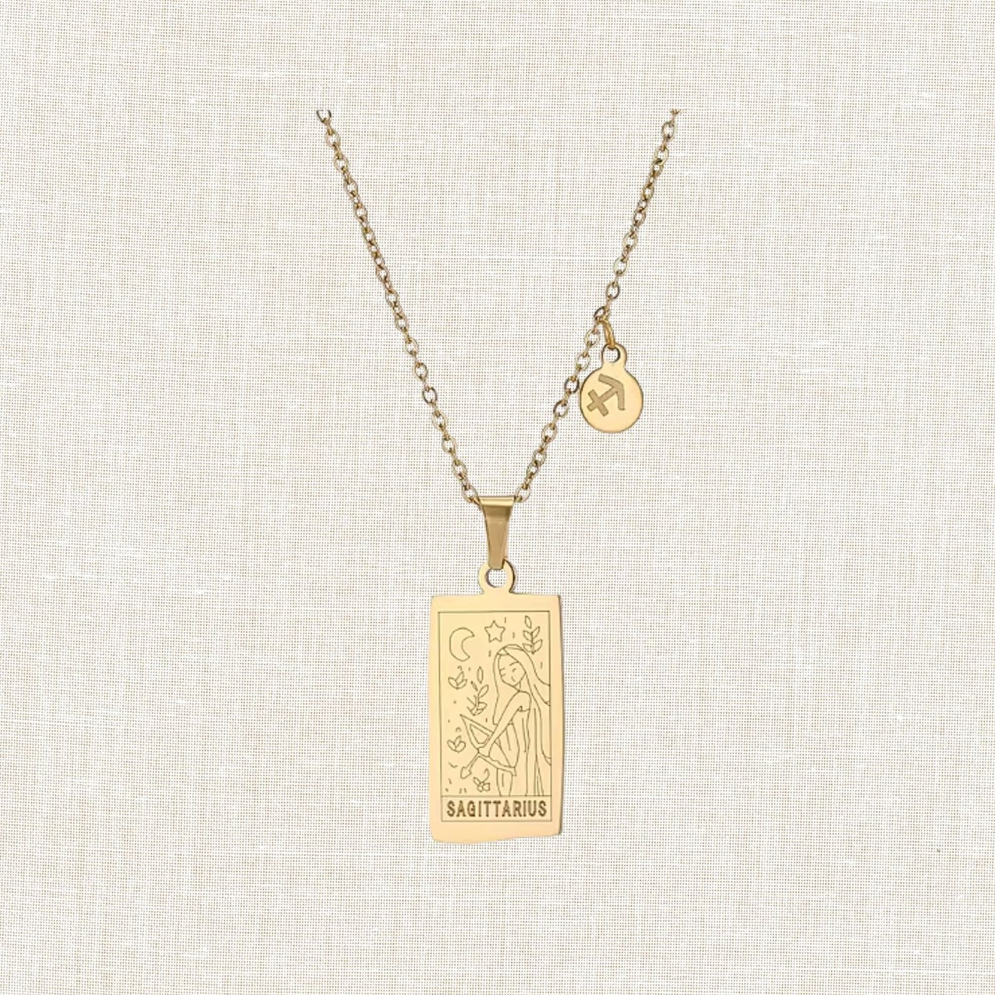 Zodiac Tarot Card Necklace
