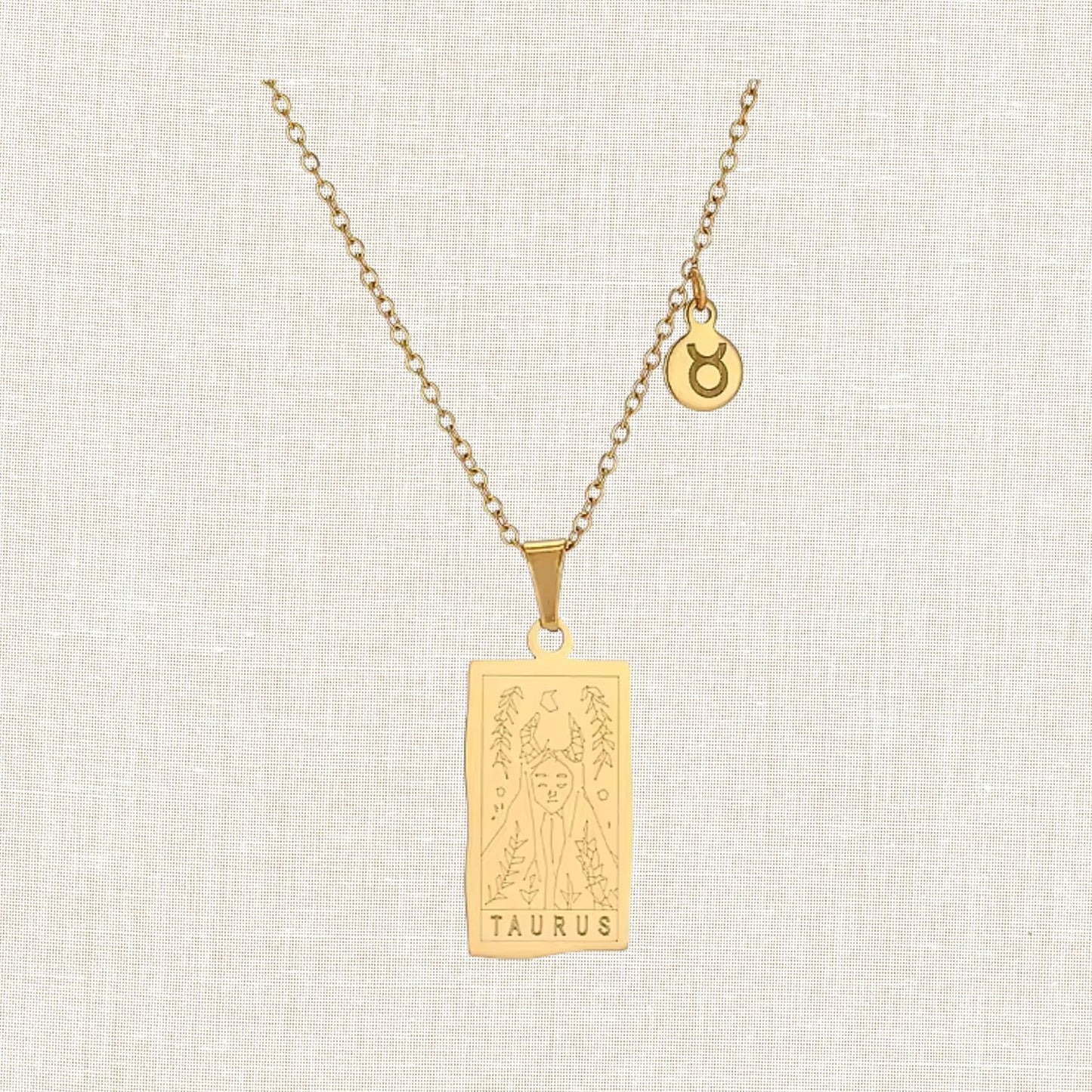 Zodiac Tarot Card Necklace