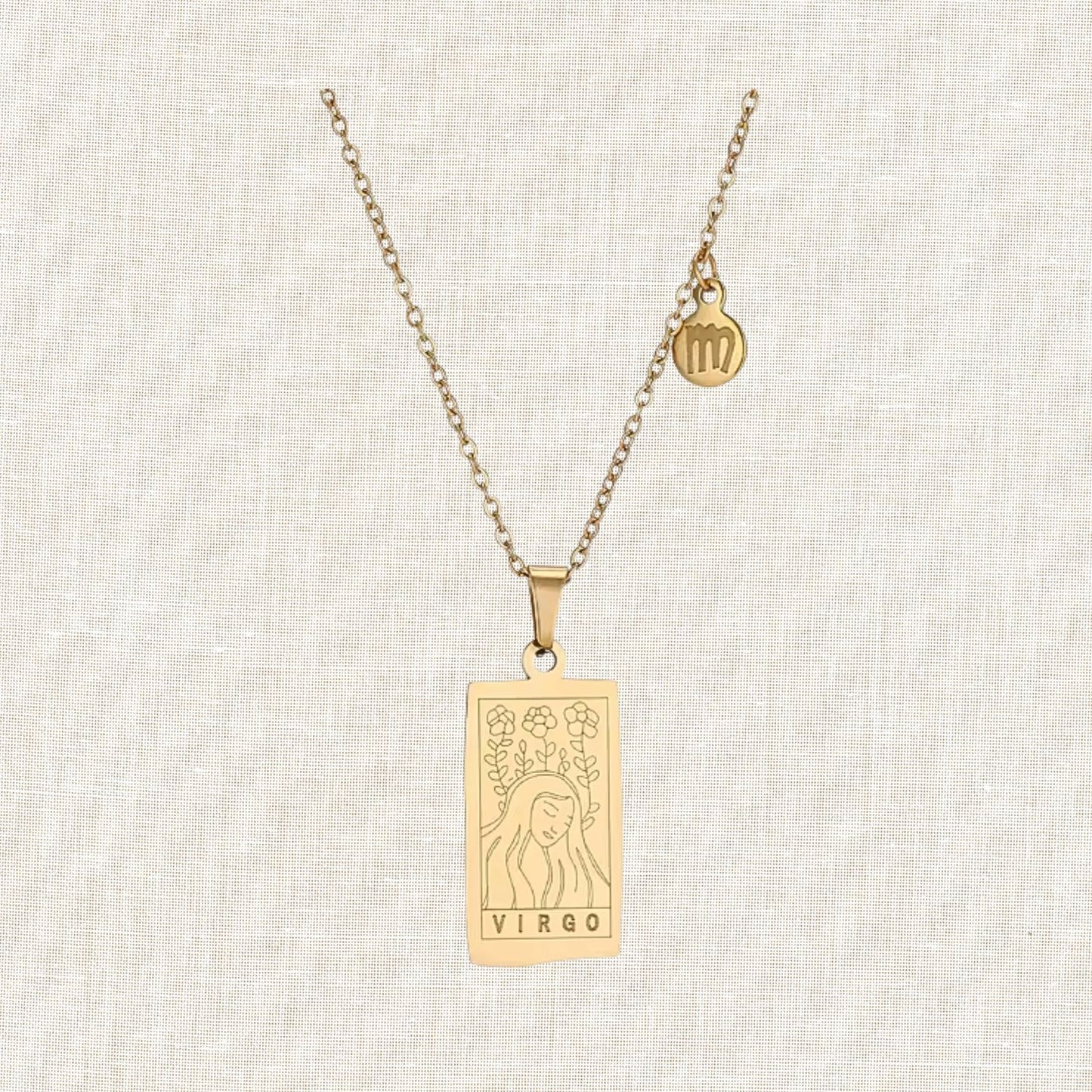 Zodiac Tarot Card Necklace